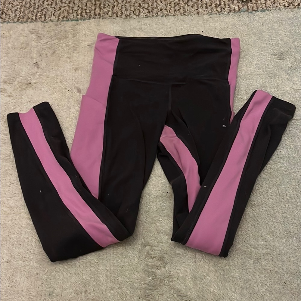 Athleta Black and Pink Leggings